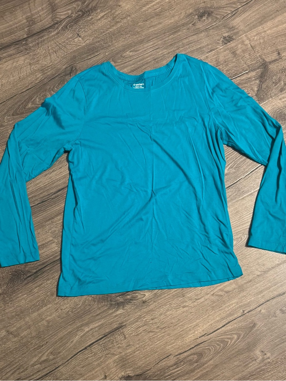 Dressbarn Teal Long Sleeve Tee Size Large